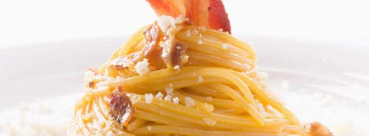 Spaghetti z sosem carbonara