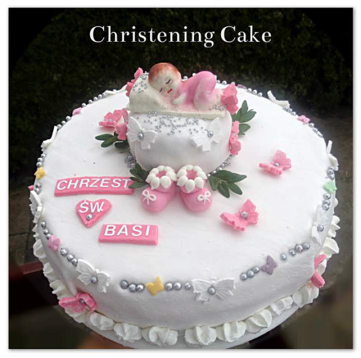 Tort na chrzciny Basi – Christening Cake