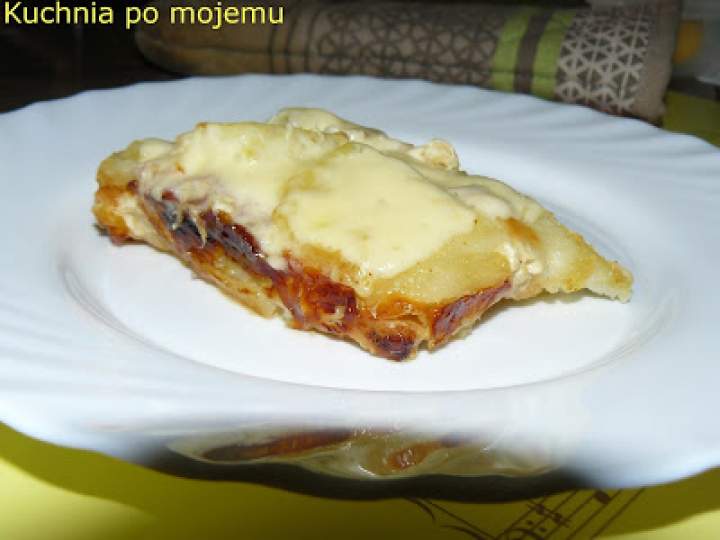 Biała lasagne ziemniaczana.