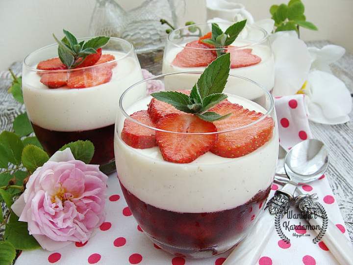 Truskawkowo-miętowa panna cotta