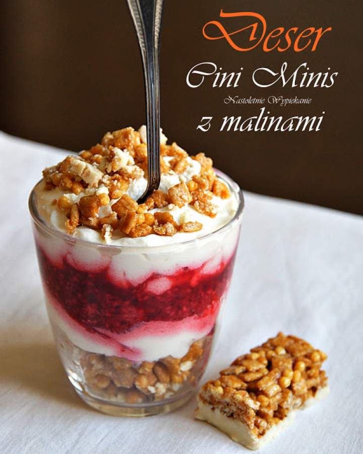 Deser Cini Minis z malinami