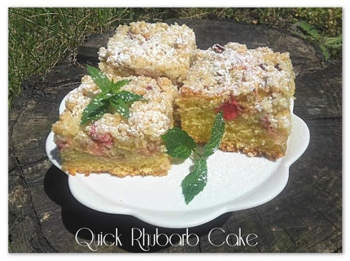 Szybkie ciasto z rabarbarem – Quick Rhubarb Cake