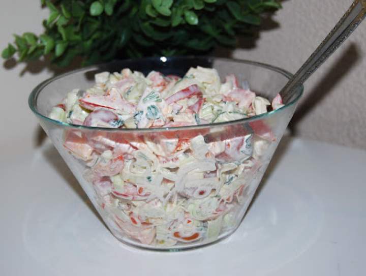 Sałatka z pora i papryki