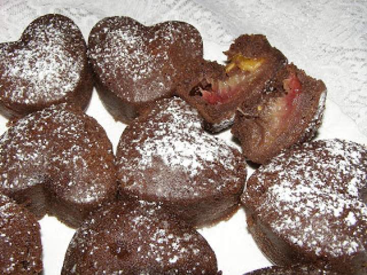 pyszne babeczki kakaowe bez jajek ze śliwką i mandarynką…