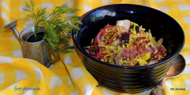 Sałatka z ośmiornicy z ryżem