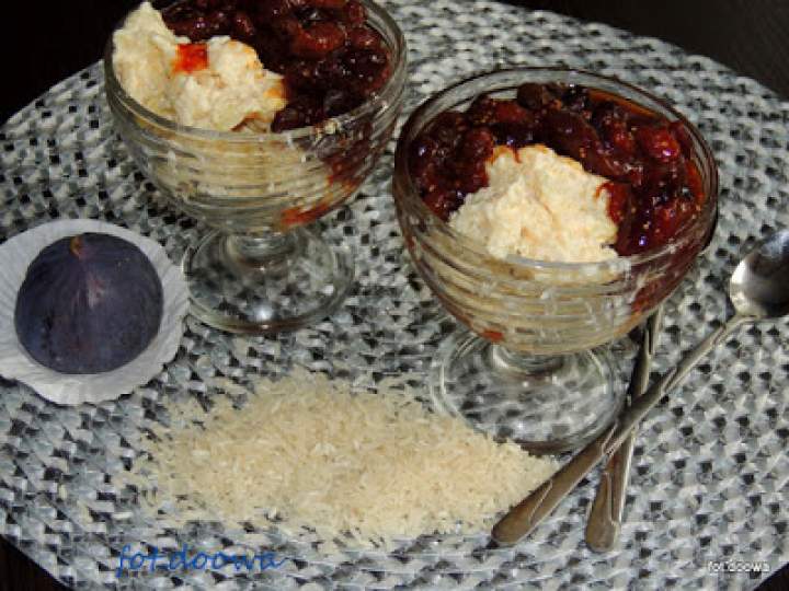 Kremowy pudding ryżowy z gotowanymi figami – Arroz con leche