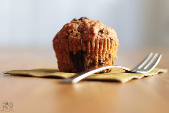 Muffinki orkiszowe z bakaliami i czekoladą