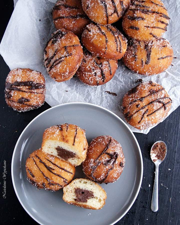 Pączki ziemniaczane z ganache czekoladowym