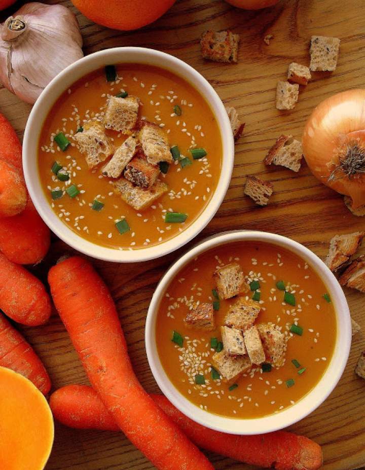 Zupa dyniowo-marchewkowa / Butternut Squash and Carrot Soup