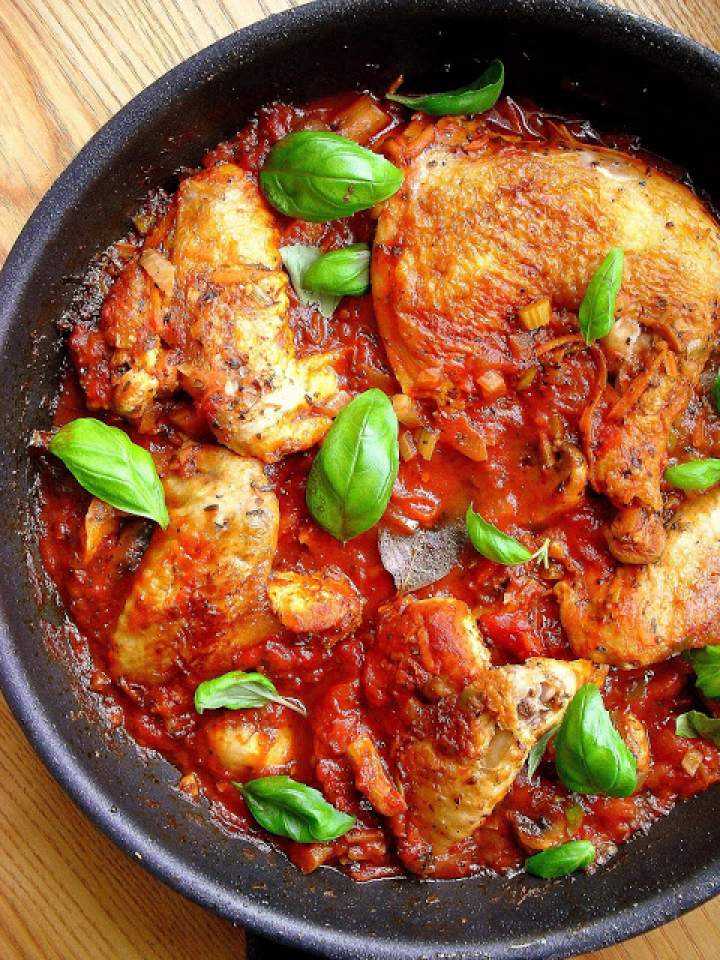 Kurczak po włosku w sosie pomidorowym / Italian Braised Chicken