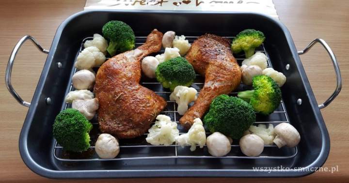 Zapiekane udka kurczaka z warzywami