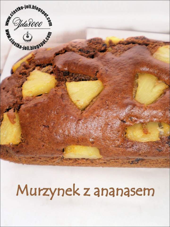 Murzynek z ananasem i kremem czekoladowym