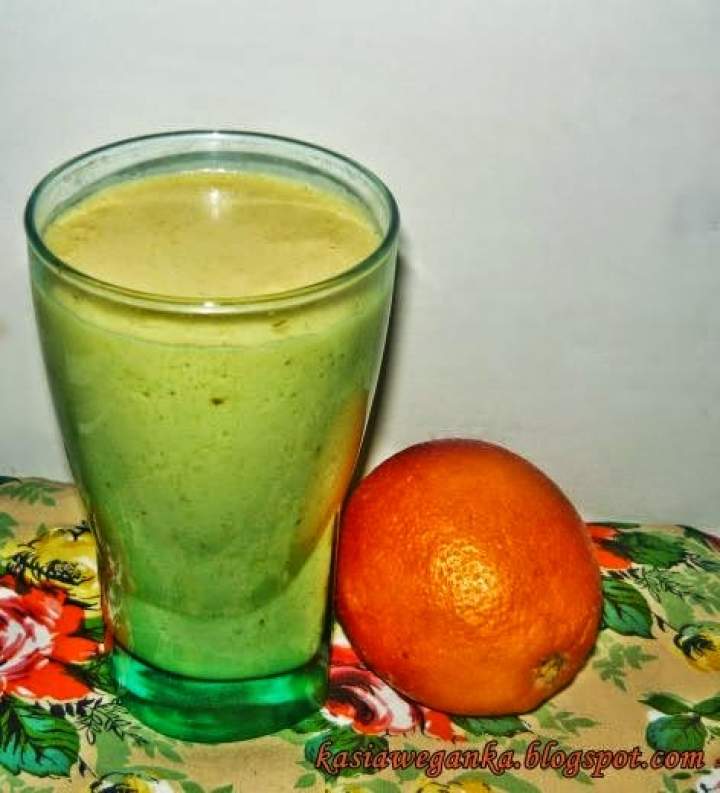 pomarańcza + sezam + olej kokosowy + cynamon + mleko roślinne