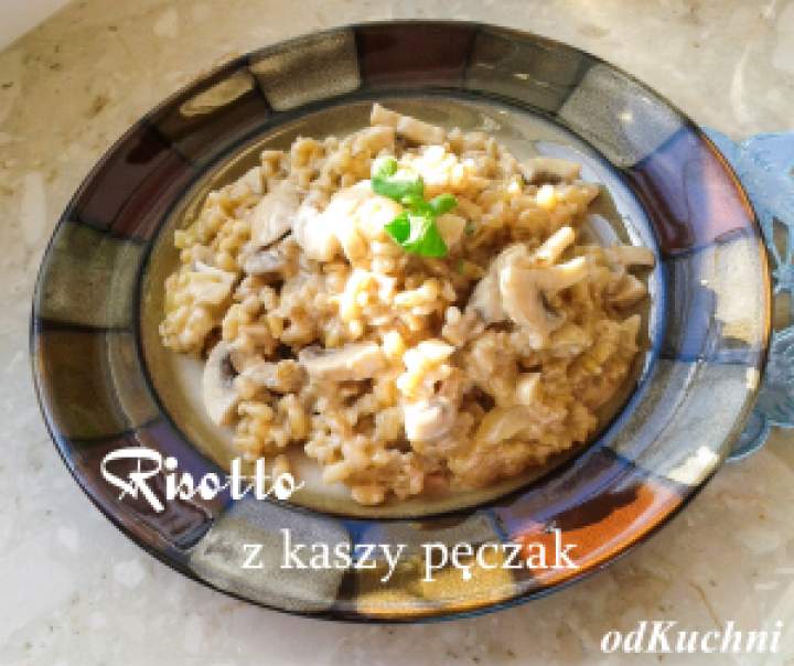 Risotto Z Kaszy Pęczak Z Pieczarkami