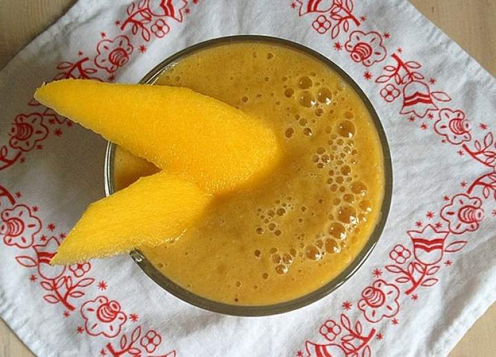 mango + banan + siemię lniane