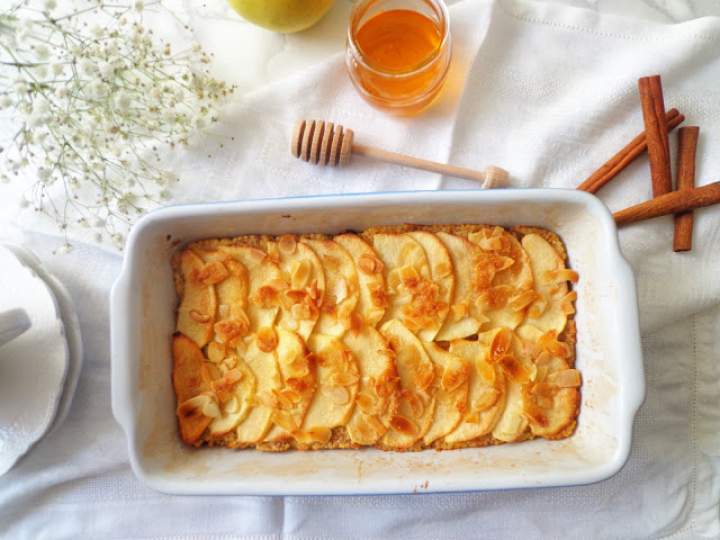 Jaglana zapiekanka z jabłkami, bez glutenu i jaj (Sformato di miglio e mele, senza glutine e uova)