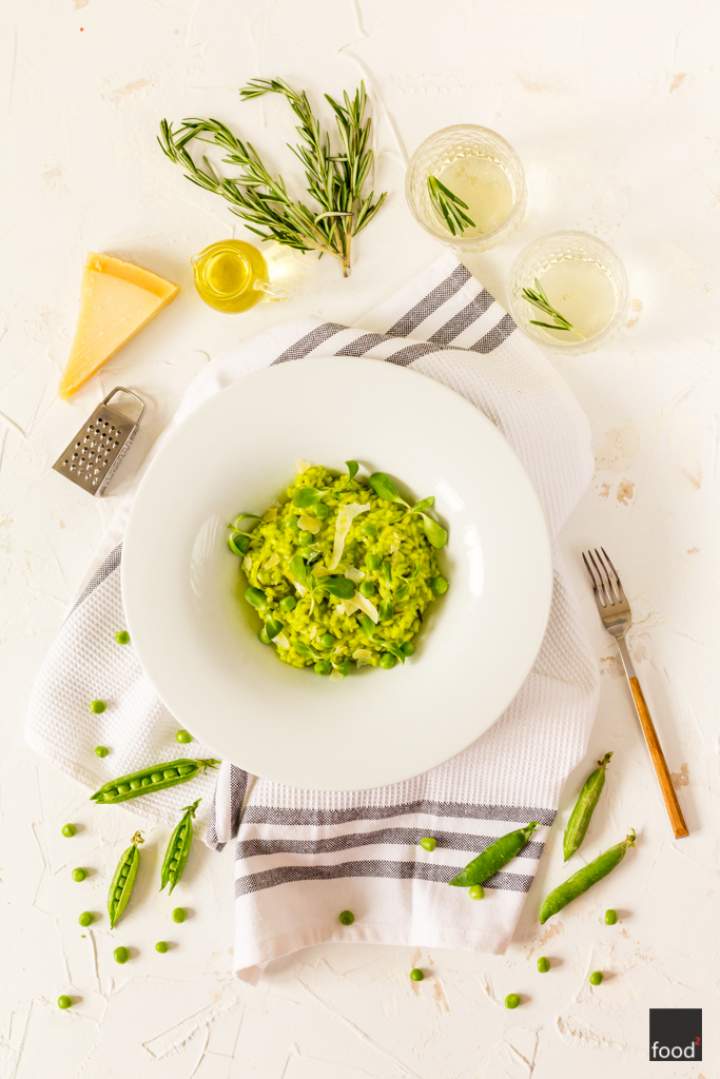 Risotto z groszkiem cukrowym