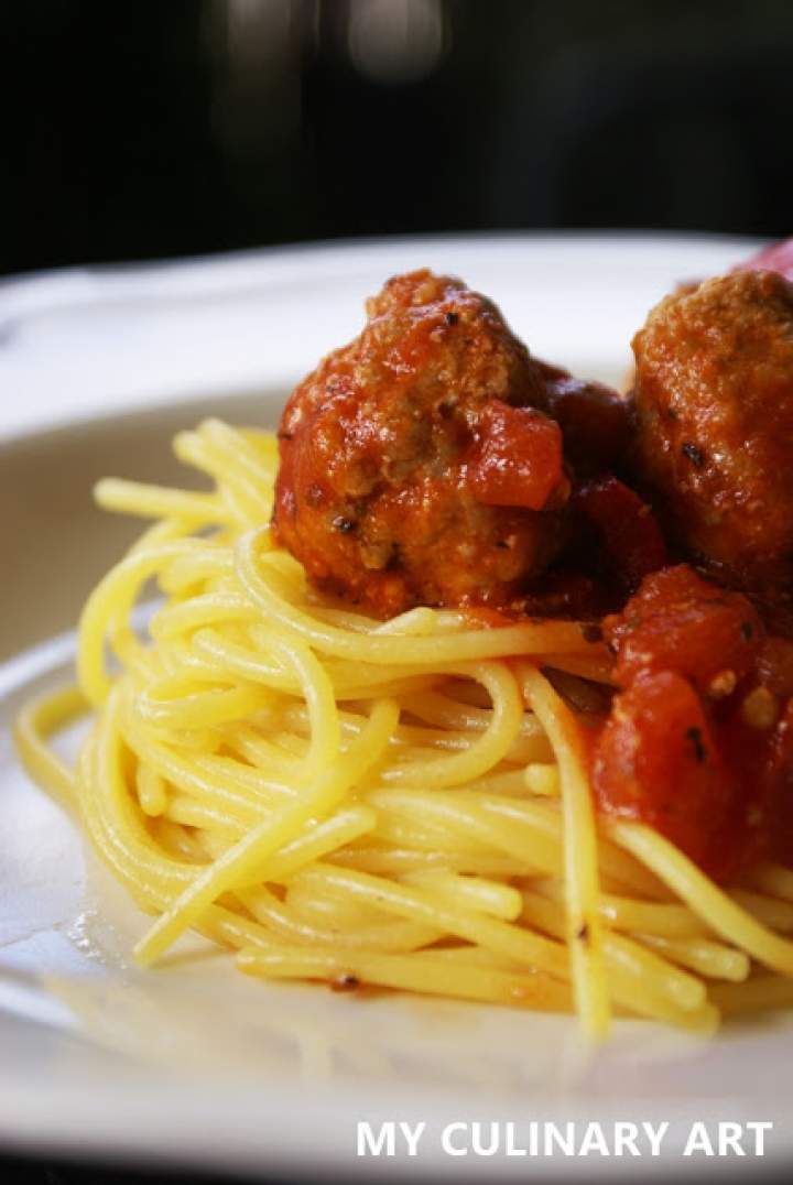 Spaghetti z pulpecikami (LOW FODMAP, gluten free, lactose free)