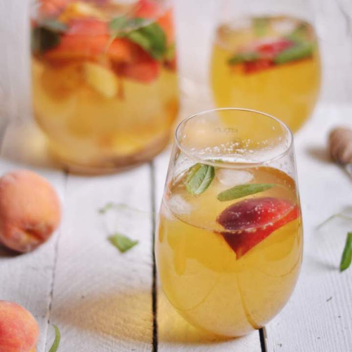 Green Ice Tea with peach – Mrożona zielona herbata z brzoskwiniami