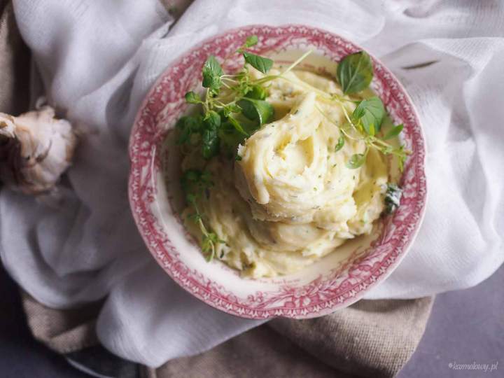 Puree ziemniaczane z czosnkiem i ziołami / Garlic herb potato puree