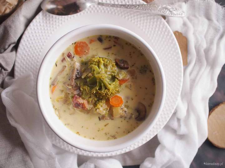 Zupa brokułowa z pieczarkami / Broccoli and mushroom soup
