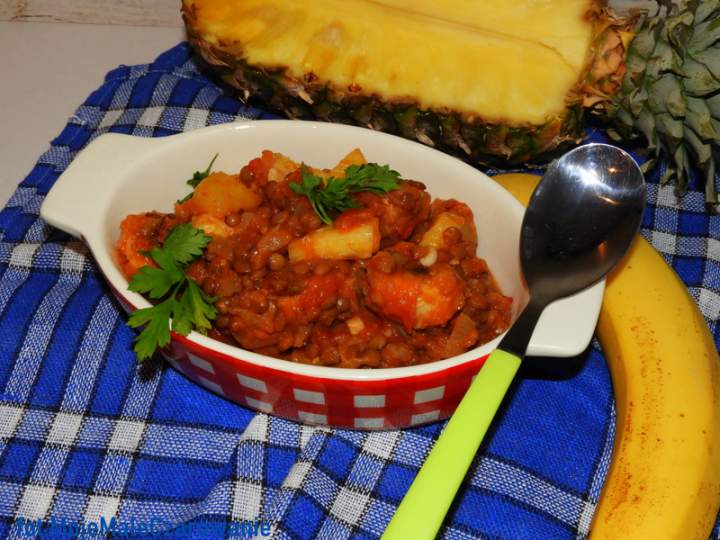 Soczewica z owocami po meksykańsku