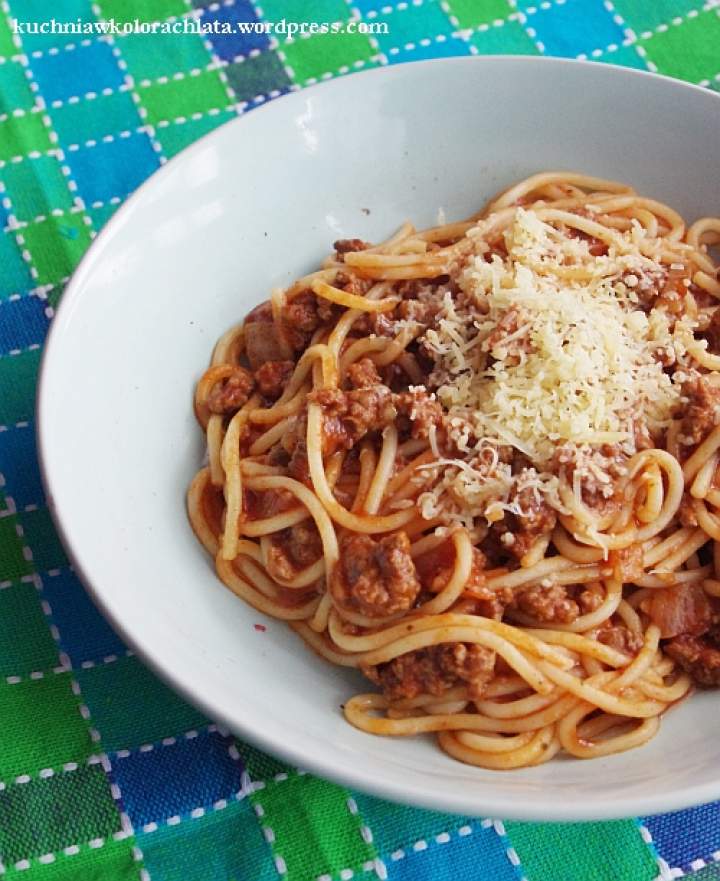 Spaghetti po bolońsku z wołowiną