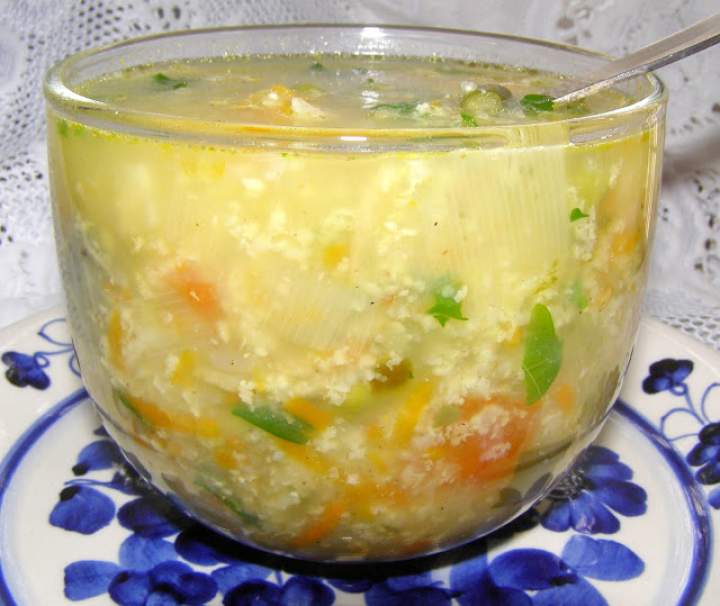 zupa warzywna z kaszą jaglaną na maśle…