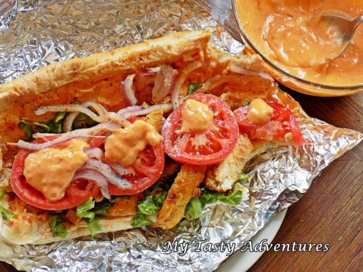 Chicken Shawerma Sandwich/ Kanapka z Kurczakiem Shawerma