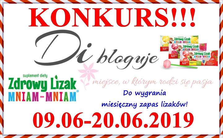 Konkurs – Di bloguje & Zdrowy Lizak Mniam-Mniam – do wygrania miesięczny zapas lizaków