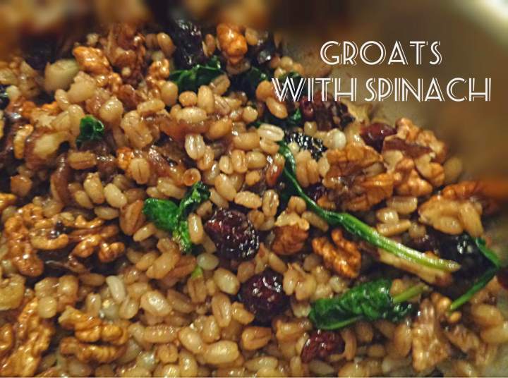 Kasza ze szpinakiem – Groats with spinach