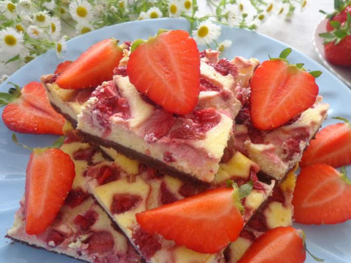 Cheesecake z truskawkami (Cheesecake con fragole)