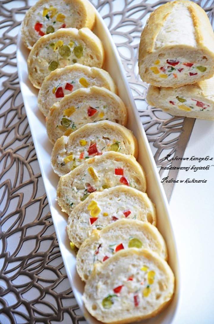 ,,Kolorowe kanapki z nadziewanej bagietki’’