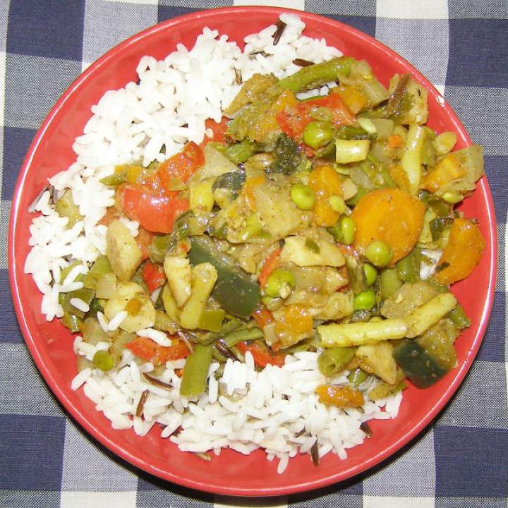 ryż paraboliczny+czarny ryż  z warzywami…