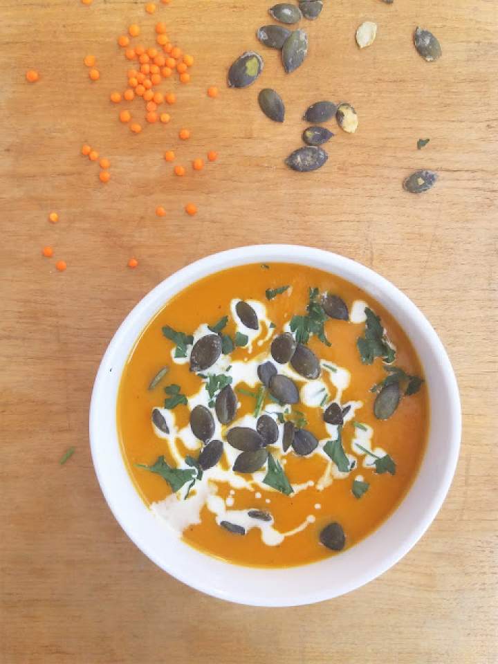 Krem z dyni i soczewicy / Creamy Pumpkin Lentil Soup