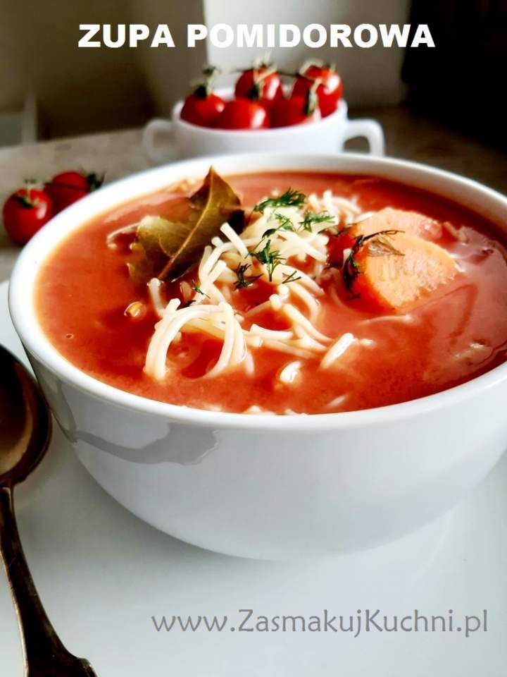 Zupa pomidorowa z pomidorkami koktajlowymi