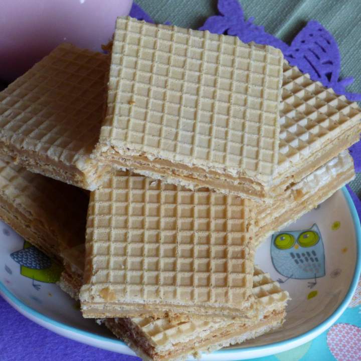 Wafelki z masą kawową