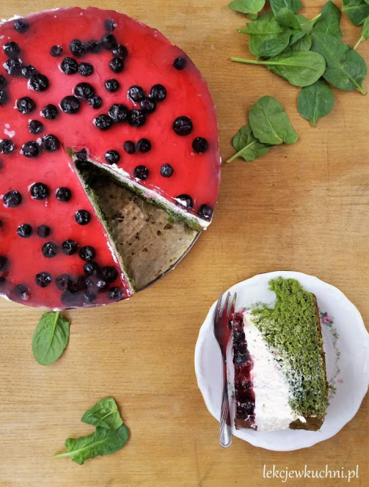 Ciasto Arbuz / 'Watermelon' Spinach Cake