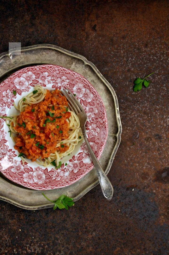 Spaghetti bolognese z soczewicą (wegańskie)