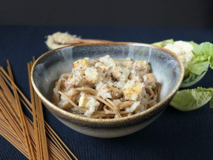 Wegańskie spaghetti carbonara