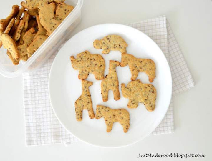 Ciasteczka zwierzątka z siemieniem lnianym