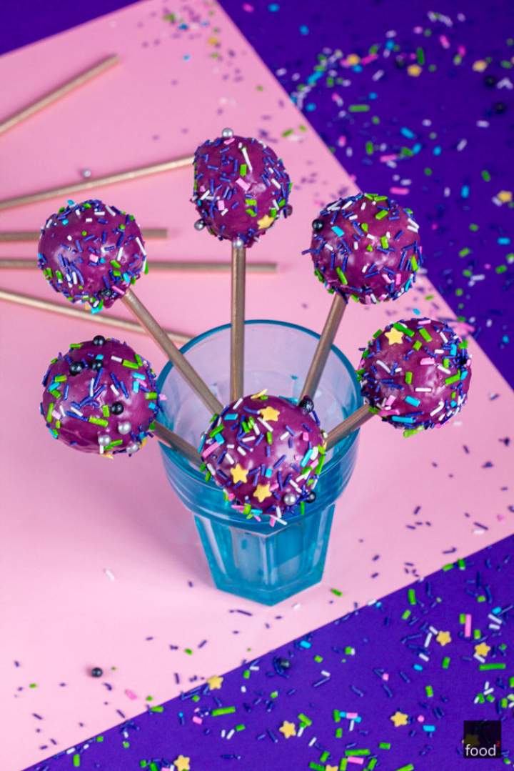 Starry night cake pops – gwiezdne ciasteczkowe lizaki