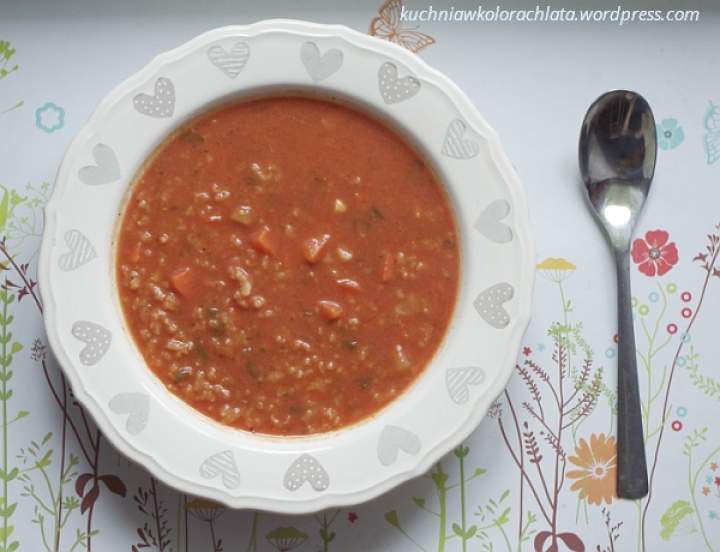 Zupa pomidorowa z ryżem arborio