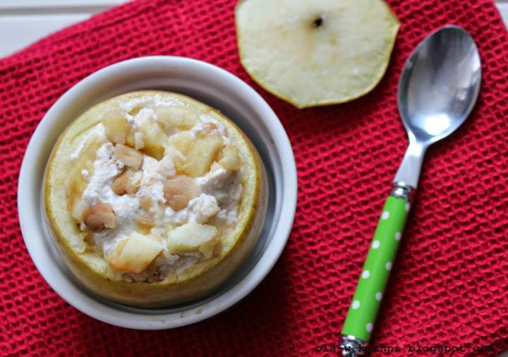 Pieczone jabłka z ricottą i herbatnikami