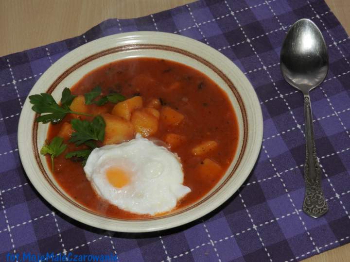 Sopa de tomate – Zupa pomidorowa z ziemniakami i kuminem