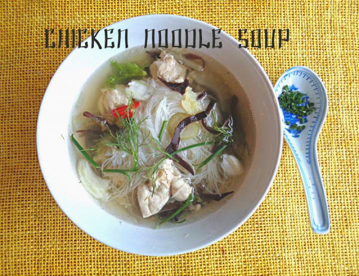 Zupa z kurczaka z grzybami mun – Chicken Noodle Soup