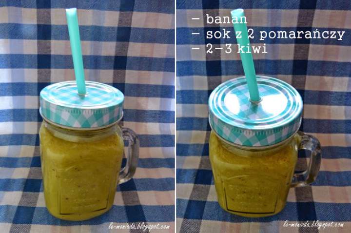 Smoothie #6: banan, pomarańcza, kiwi