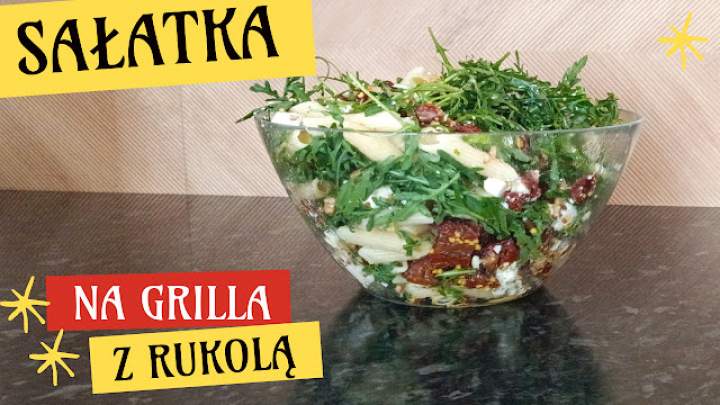 Sałatka do grilla z rukolą, suszonymi pomidorami i serem feta