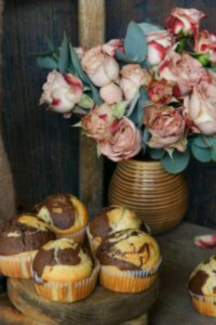 Dwukolorowe muffinki