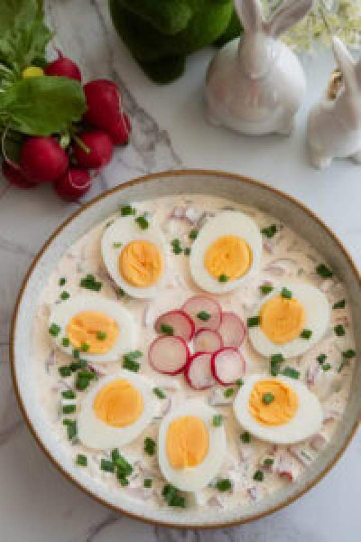 Wiosenne jajka w sosie chrzanowym